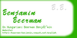 benjamin beerman business card